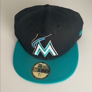 Miami Marlins New Era Hat 7 1/2